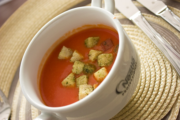 Zupa krem z pomidorów z ryżem