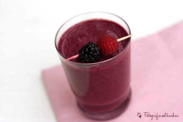 Malinowo - jeżynowy shake
