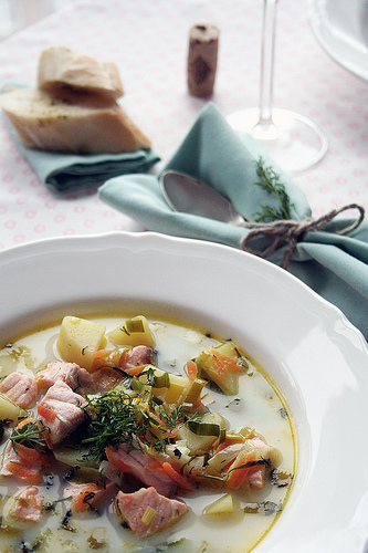 Creamy salmon soup Creamy salmon soup