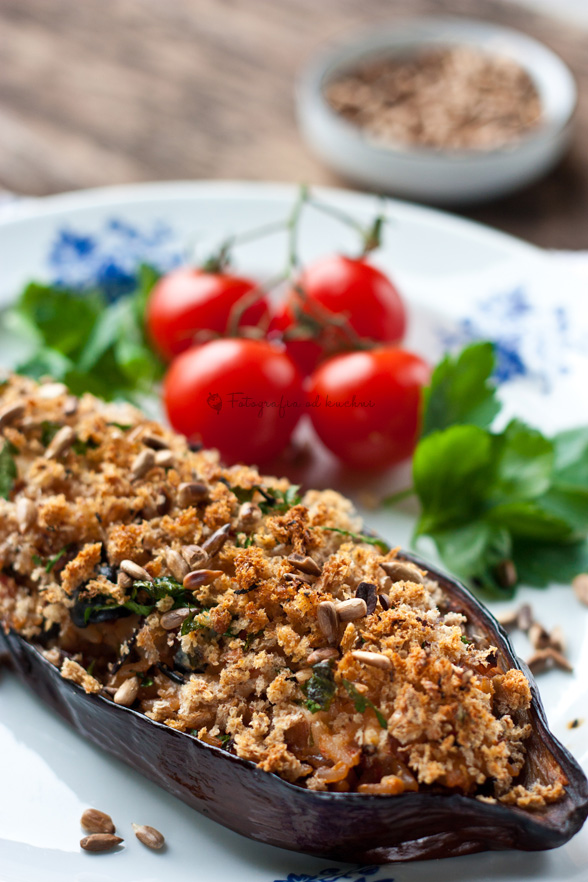 Bakłażany nadziewane ryżem