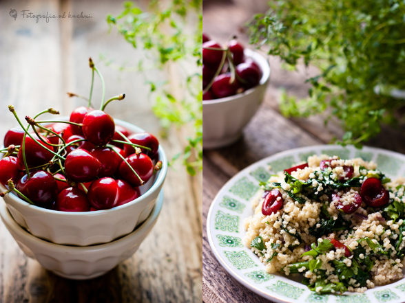 Tabbouleh z czereśniami