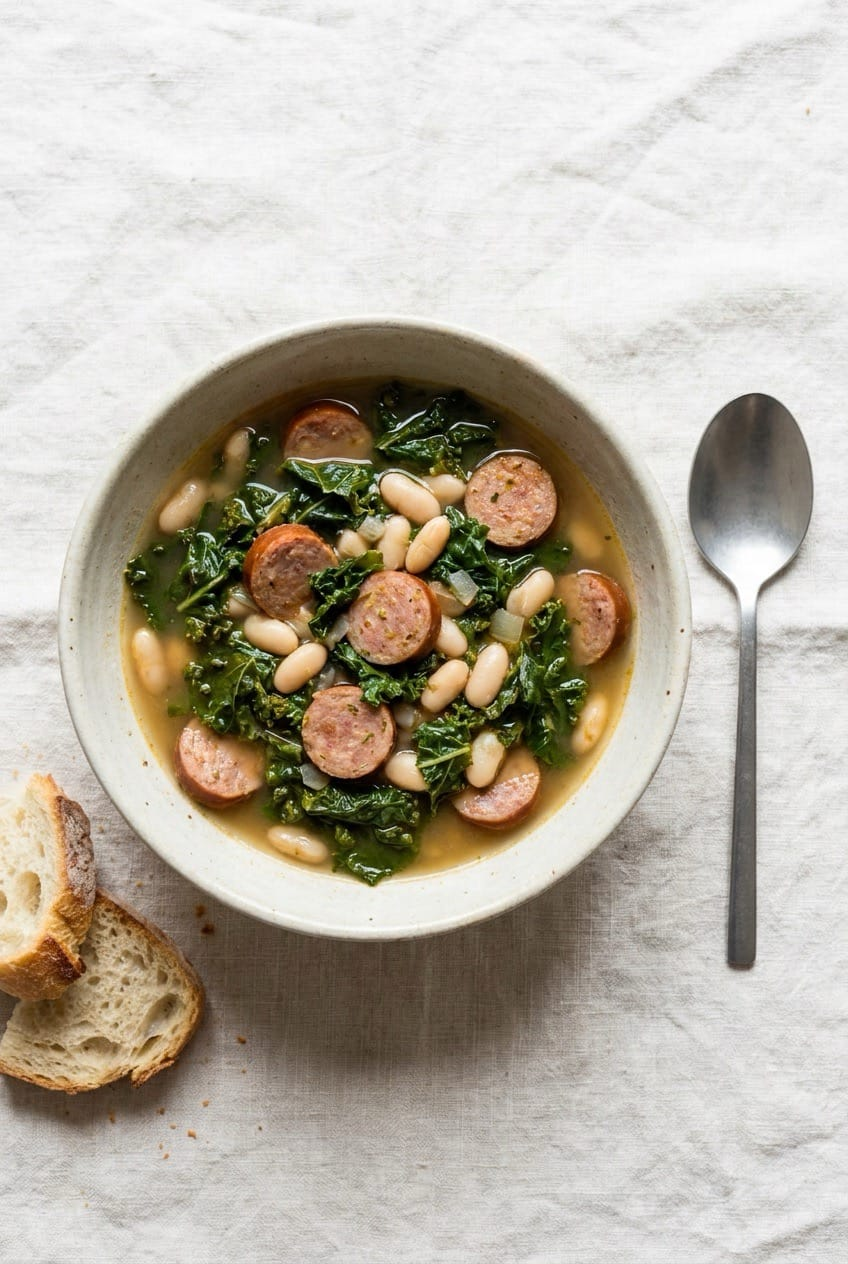 Zupa z jarmużem i kiełbaską